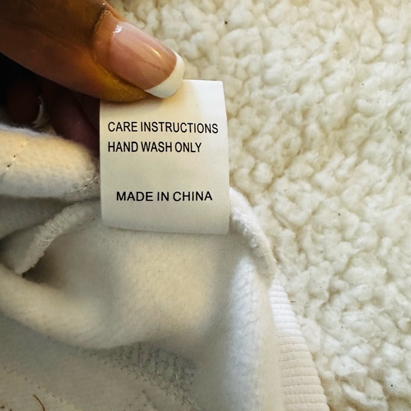 Queen of Sparkles ✨ White Love Letters Henley Sweatshirt - Picture 5 of 8